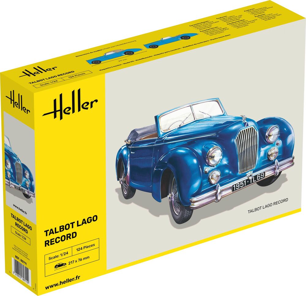 HELLER 80711 MAQUETTE TALBOT LAGO RECORD 1/24