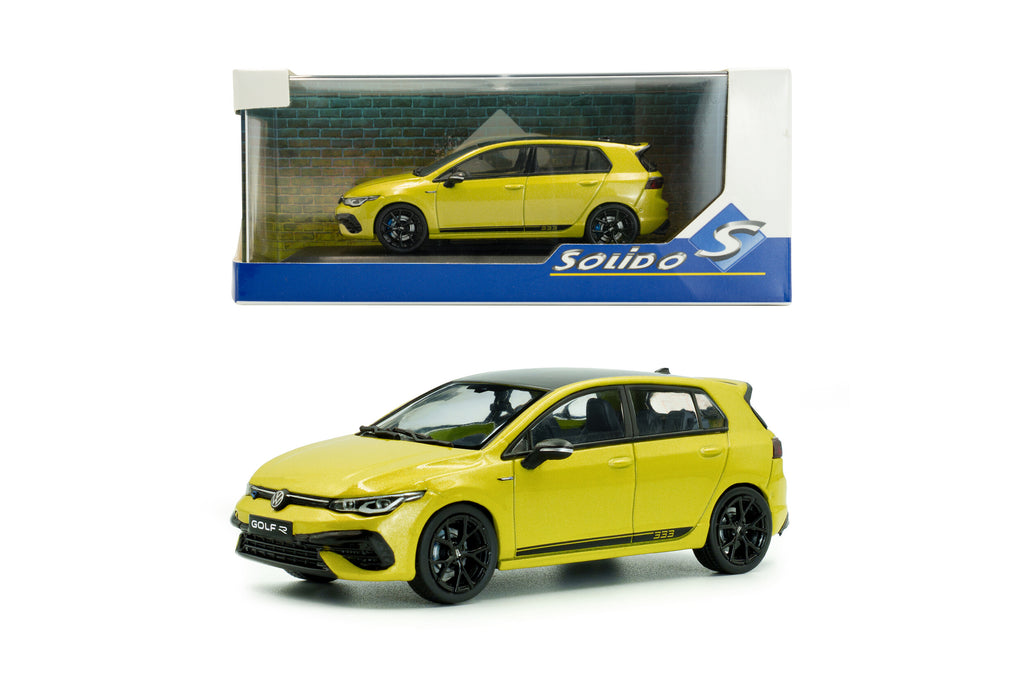 SOLIDO 4311804 MINIATURE VOLKSWAGEN GOLF R 333 LIMITED EDITION LIME YELLOW 2023 1/43