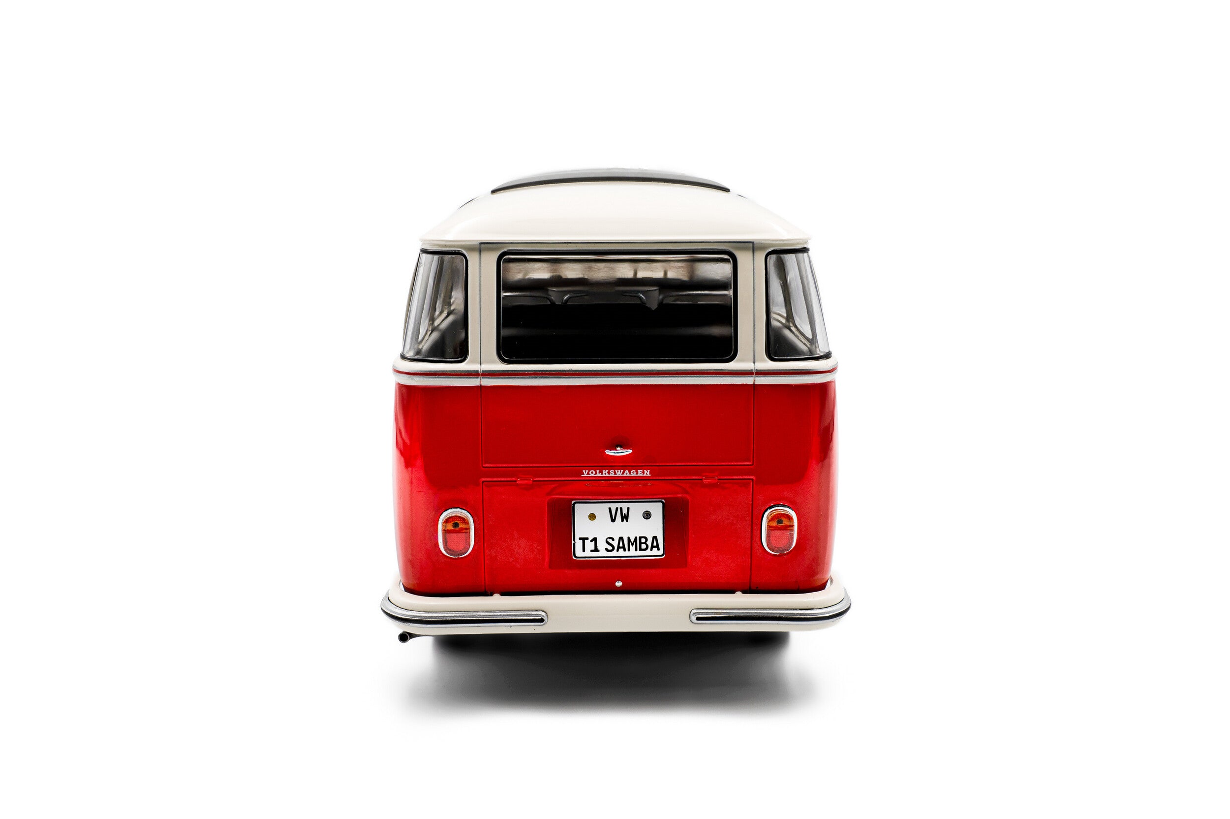 SOLIDO 1813402 MINIATURE VOLKSWAGEN T1 SAMBA RED / WHITE 1962 1/18