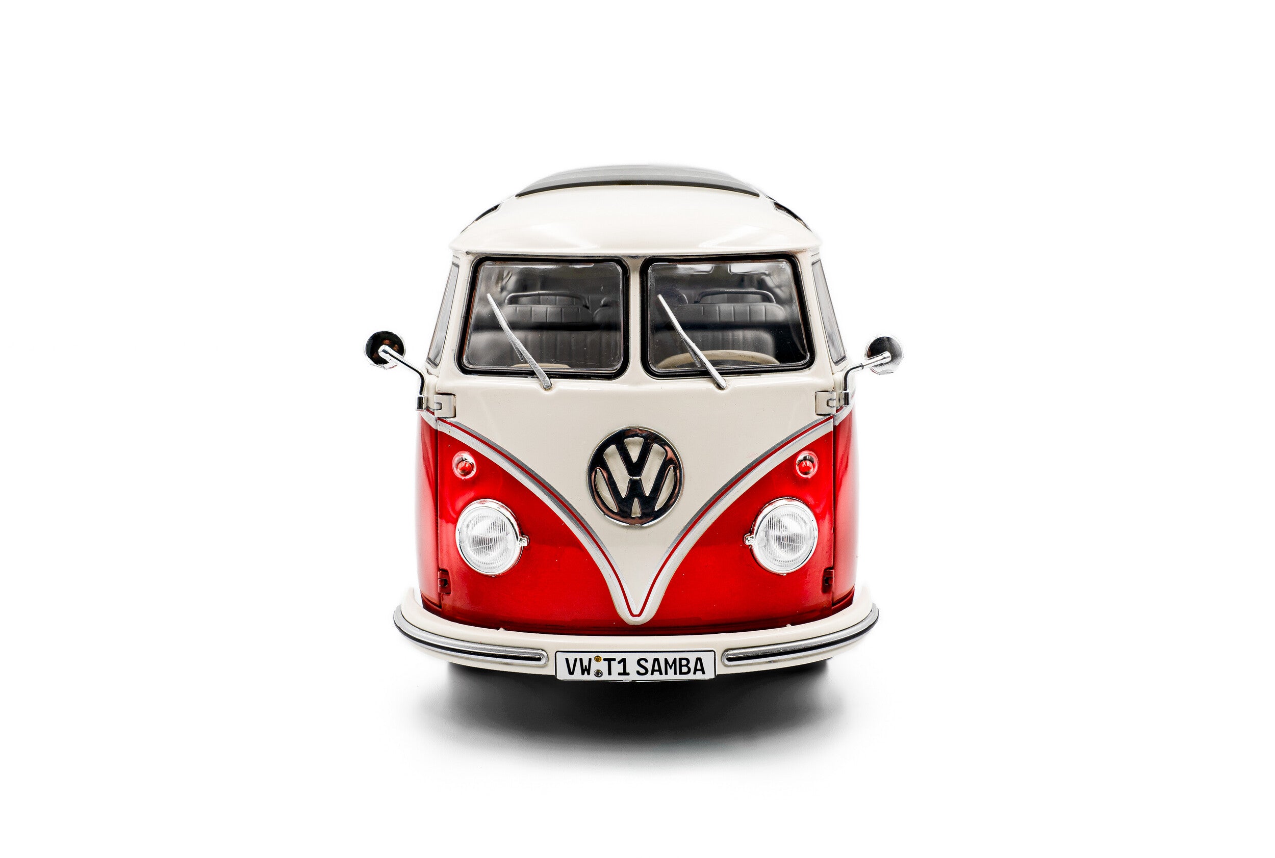 SOLIDO 1813402 MINIATURE VOLKSWAGEN T1 SAMBA RED / WHITE 1962 1/18
